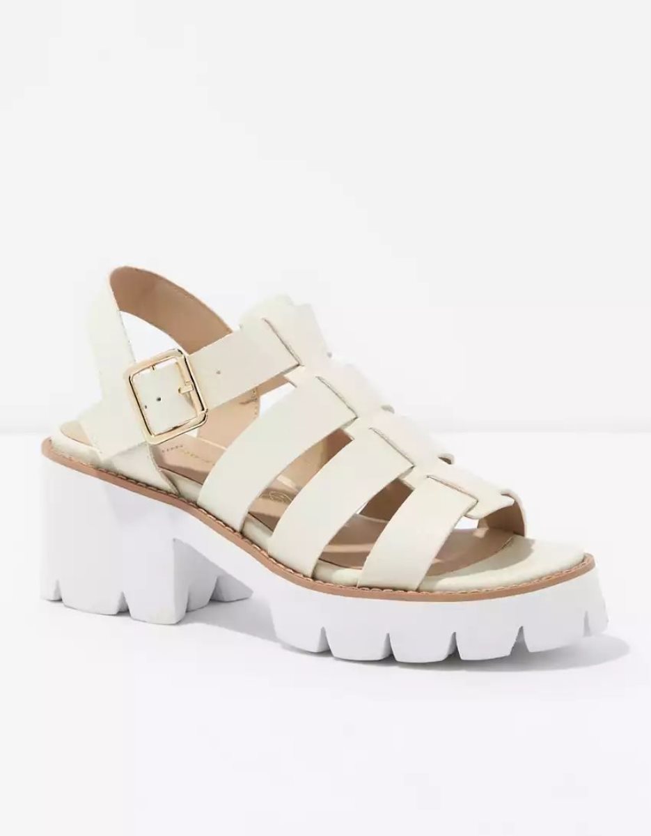 Compensées American Eagle BC Footwear Never Ends Sandal Blanche Femme | NVK-42741001